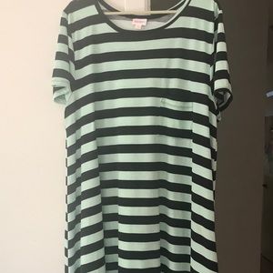 LuLaRoe 3x striped Carly Dress